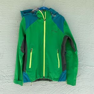Columbia Women's Omni-Heat Omni-Tech Windbreaker Jacket Green/Blue Size M